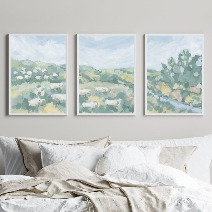 Countryside Flock Triptych - Set of 3 - Jetty Home