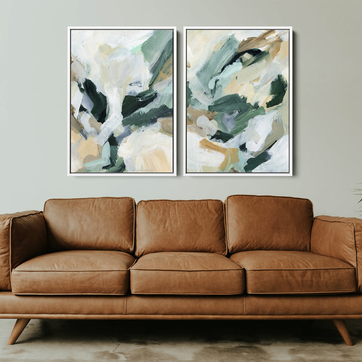 Contemporary Greens - Set of 2