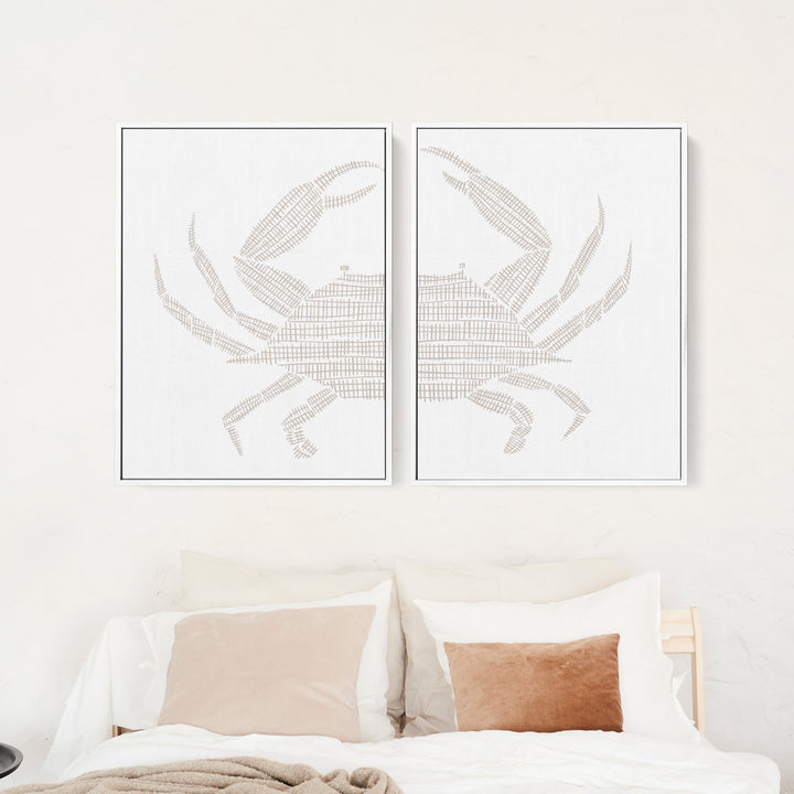 Woven Stone Crab Diptych - Set of 2