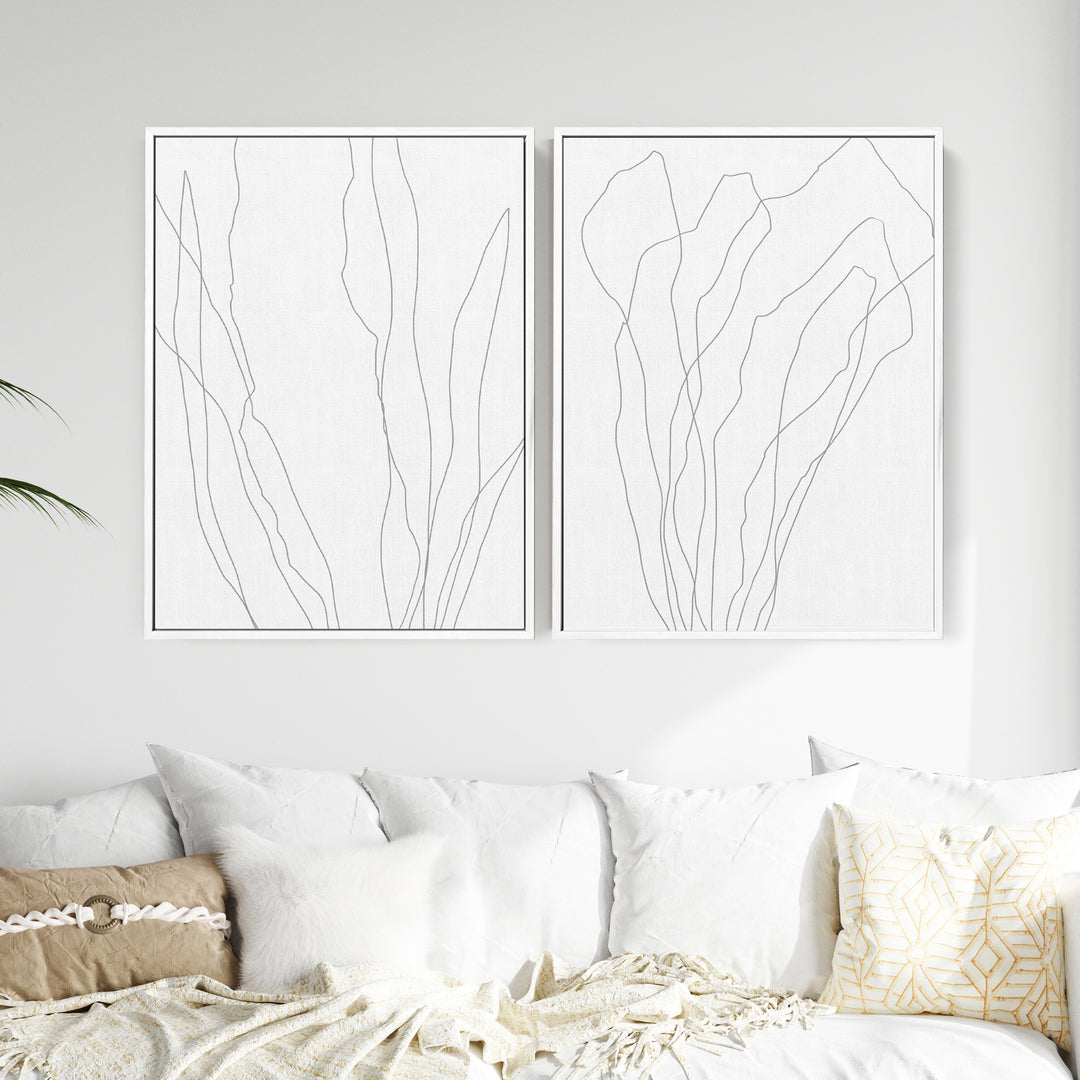 Modern Minimalist Seaweed Illustration - Set of 2