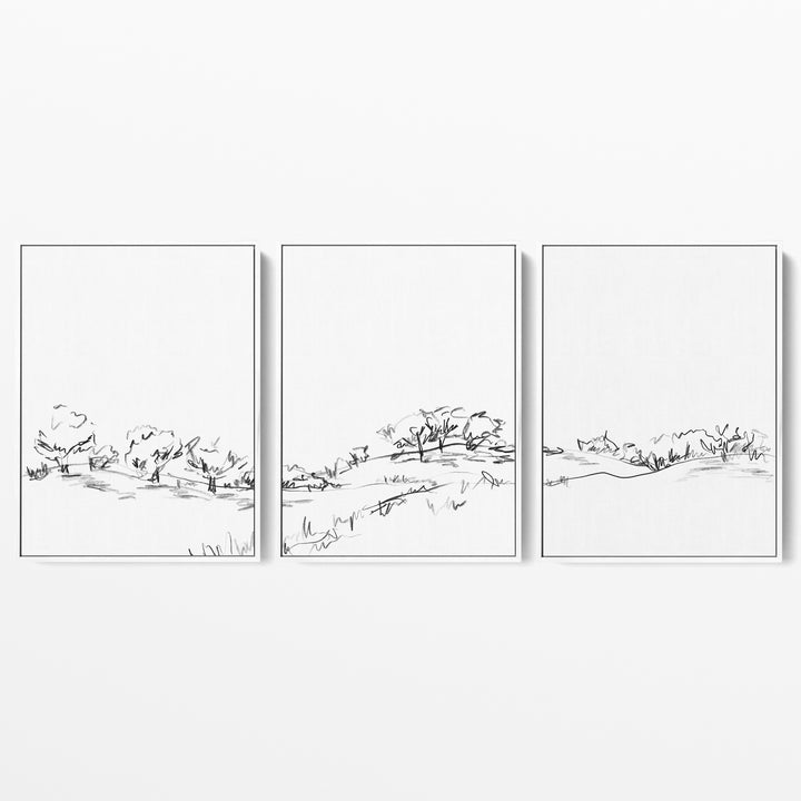 The Countryside Landscape - Set of 3