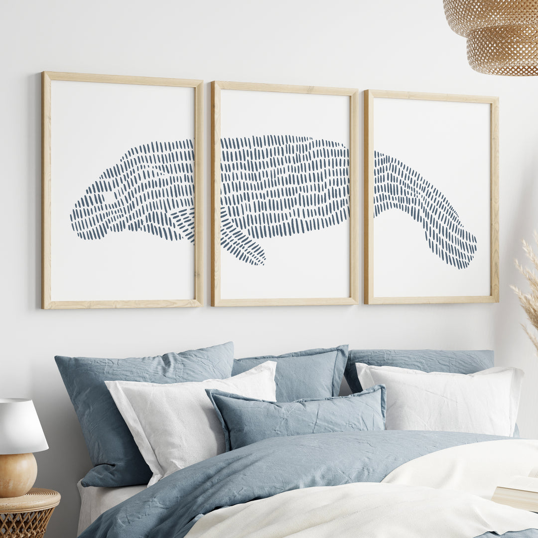 Manatee Illustration - Set of 3