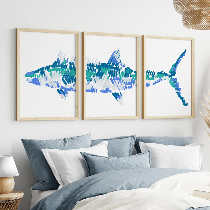The Kingfish Triptych - Set of 3