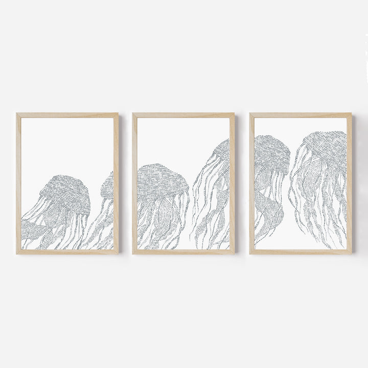 Modern Jellyfish Illustration - Set of 3