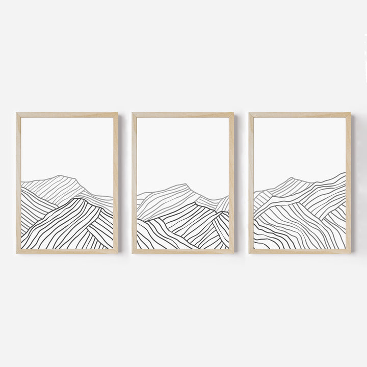 Minimalist Mountains - Set of 3