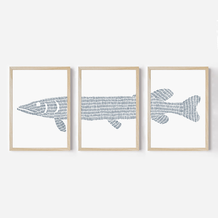 Northern Pike Lake Fish - Set of 3 - Art Prints or Canvases