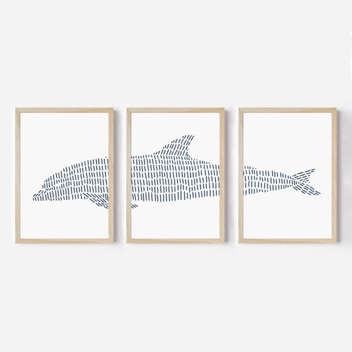 Dolphin Illustration - Set of 3