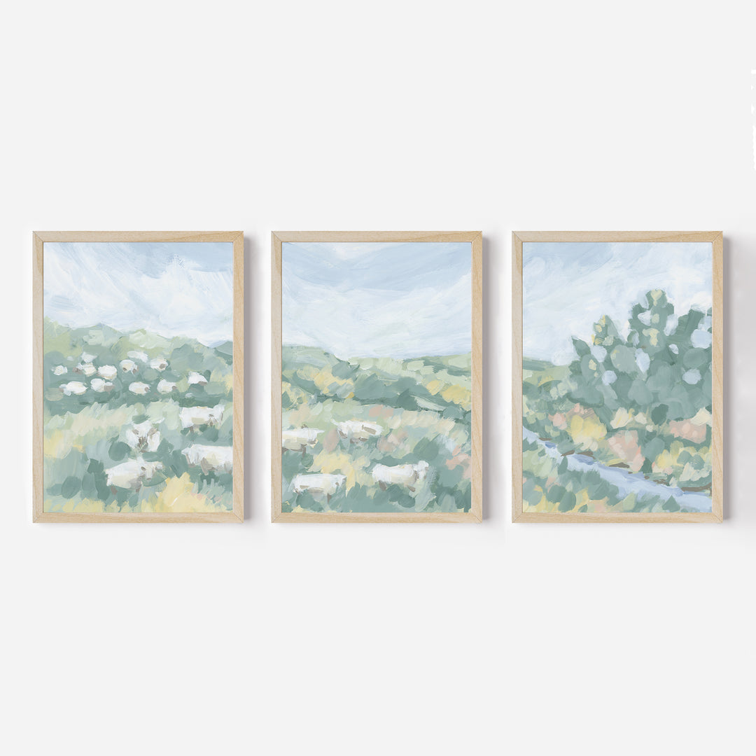 Countryside Flock Triptych - Set of 3 - Jetty Home