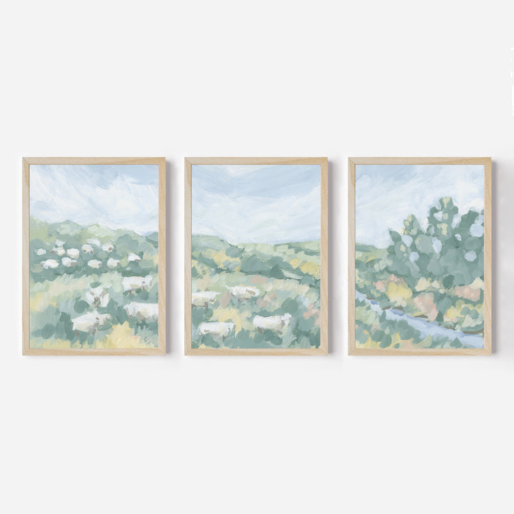 Countryside Flock Triptych - Set of 3 - Jetty Home