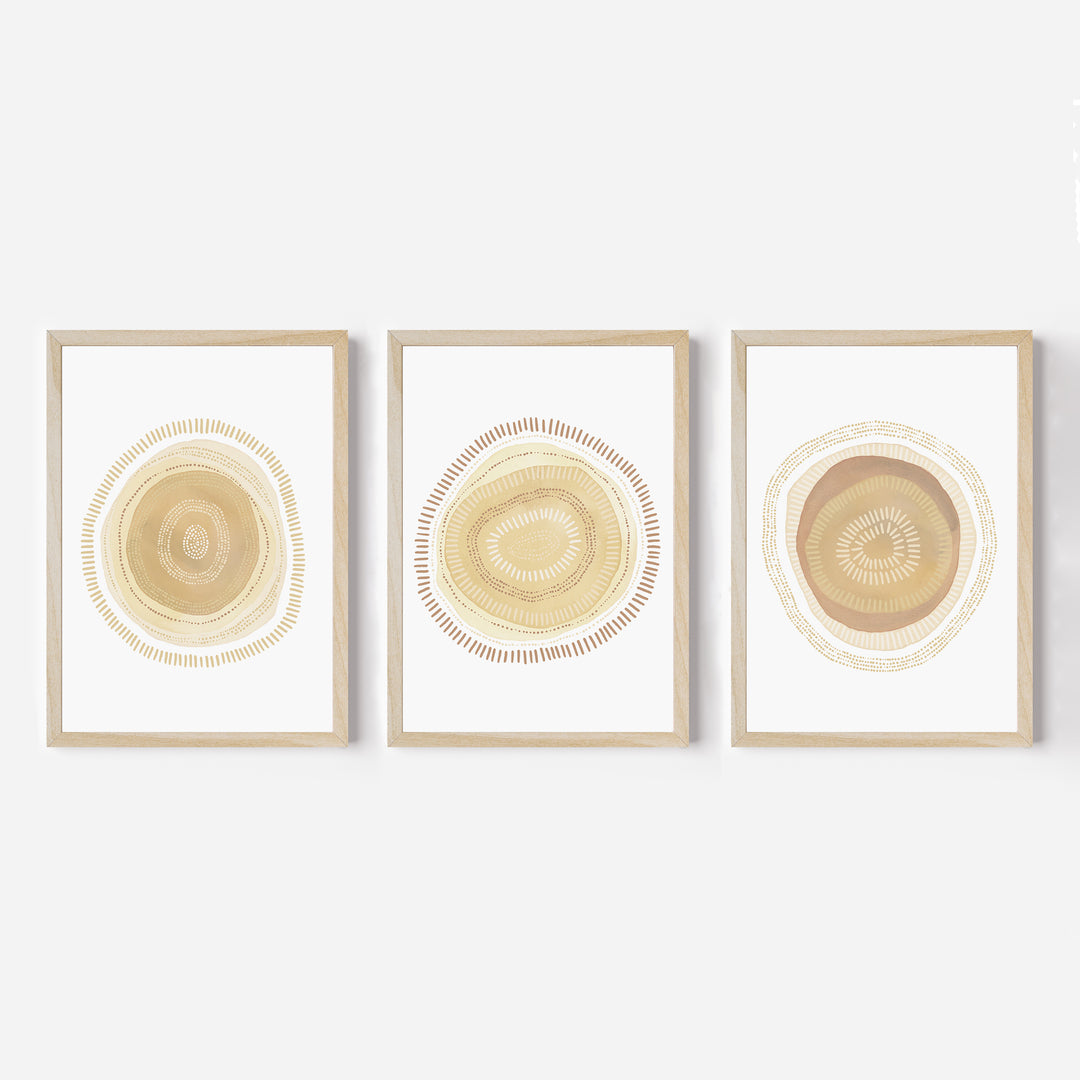 Modern Minimalist Circles - Set of 3