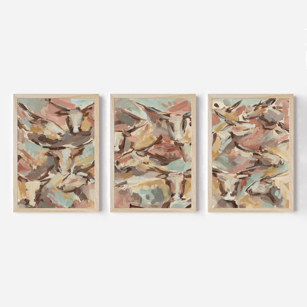 Western Herd Triptych - Set of 3 - Jetty Home