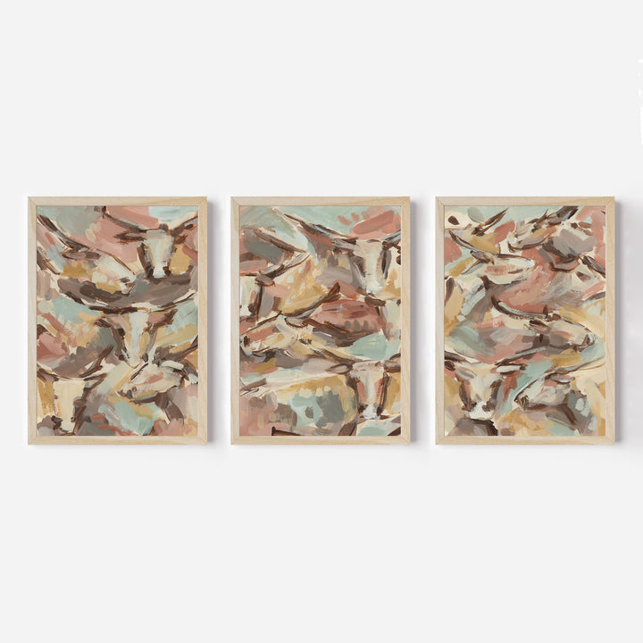 Western Herd Triptych - Set of 3 - Jetty Home