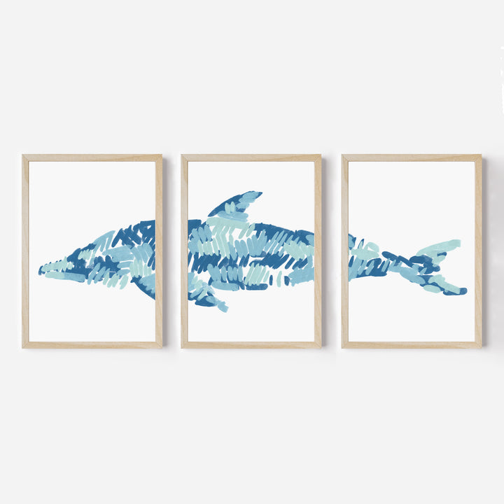 The Dolphin Triptych - Set of 3