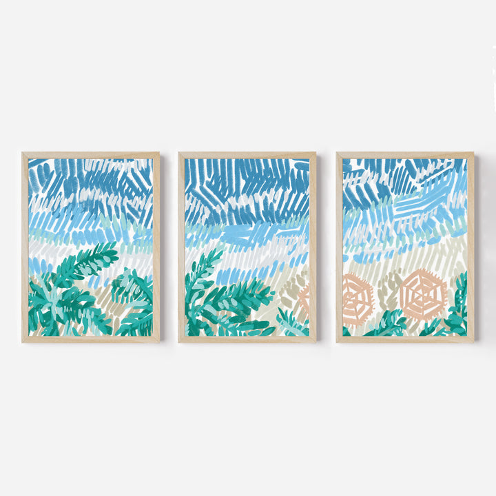 Between Tidelines Triptych - Set of 3