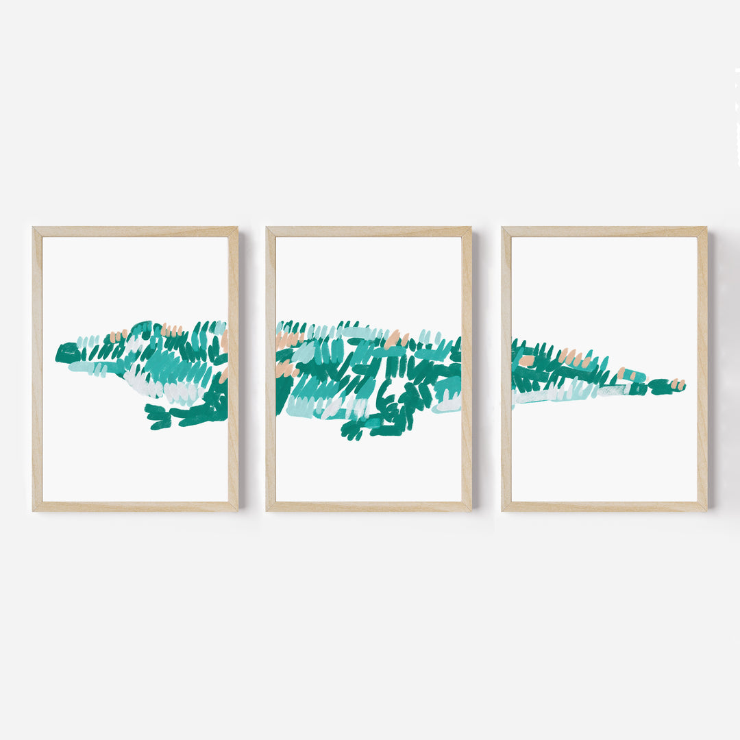 The Alligator Triptych - Set of 3