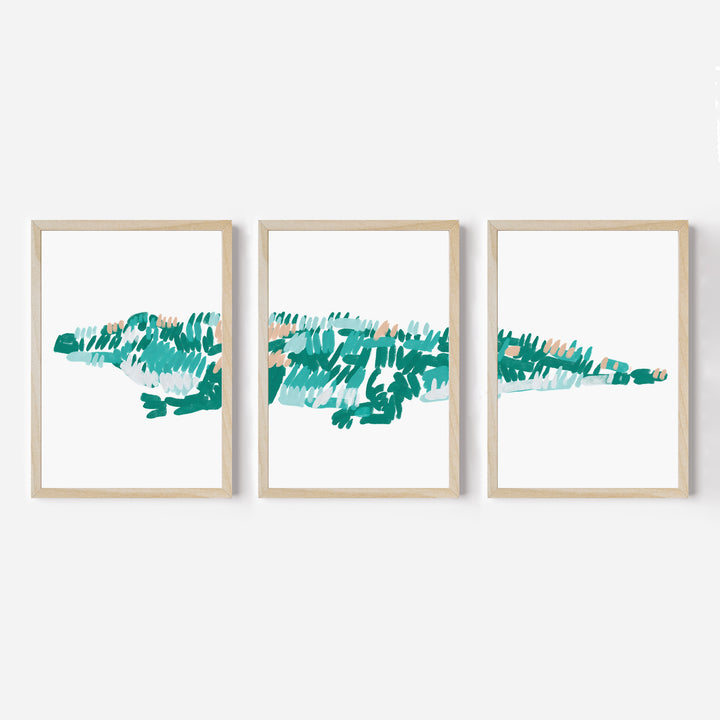 The Alligator Triptych - Set of 3