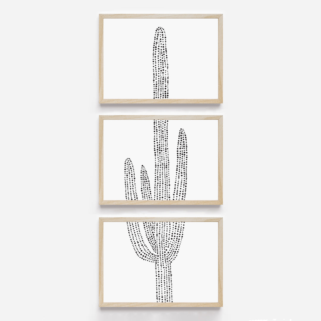 Desert Saguaro Cactus, No. 2 - Set of 3