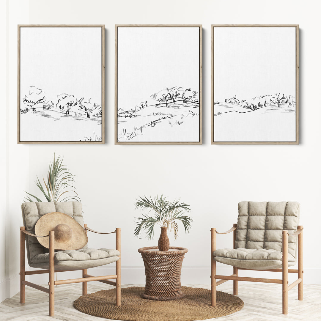 The Countryside Landscape - Set of 3