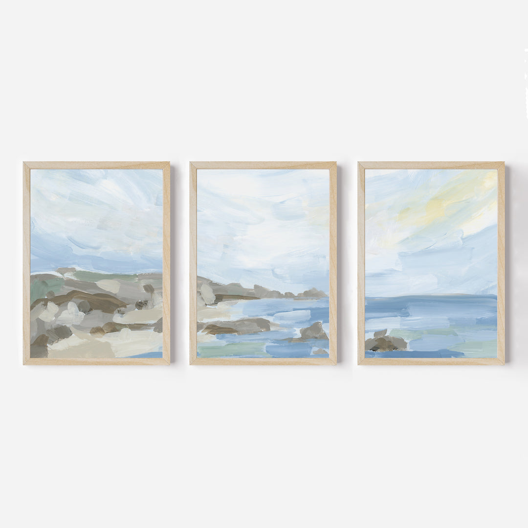 Coastline in the Morning - Set of 3