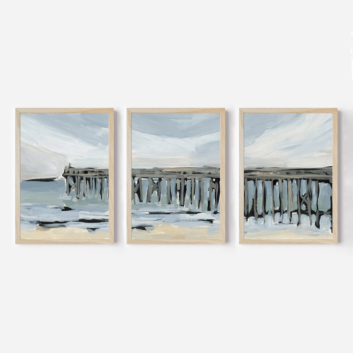 A Coastal Pier - Set of 3