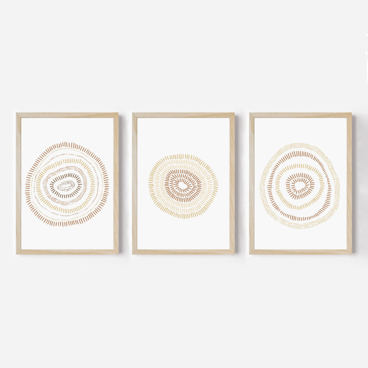 Minimalist Circle Blooms - Set of 3 - Jetty Home