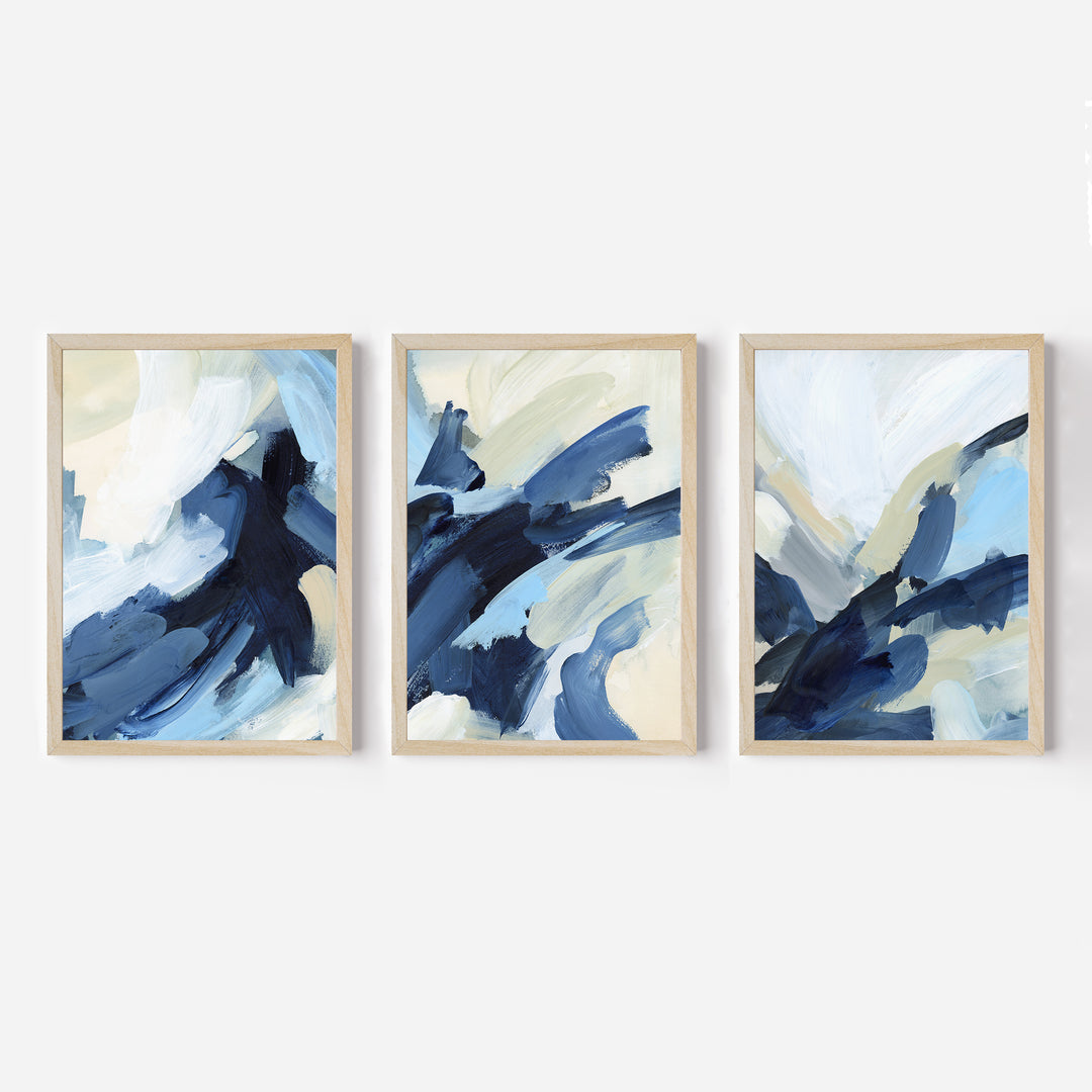 Rough Seas Abstract - Set of 3