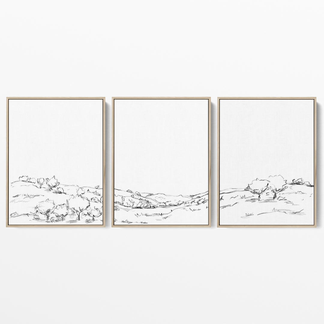 The Hillside Oak Trees - Set of 3