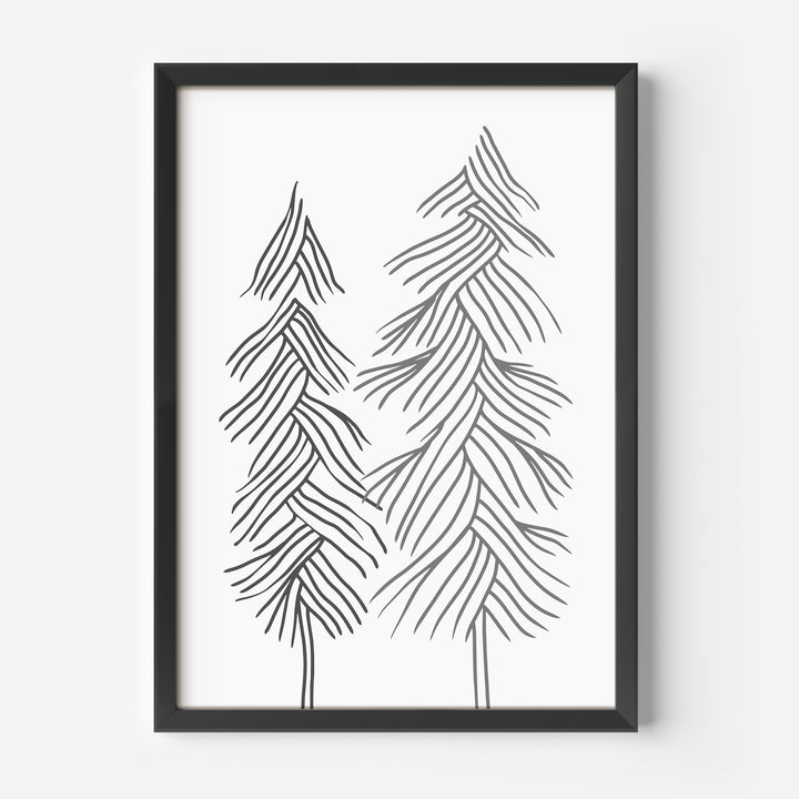 Simple Line Pine Trees, No. 1