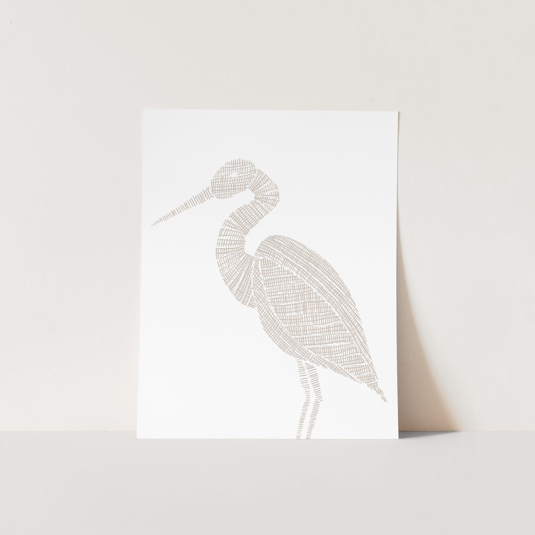 Woven Heron Illustration