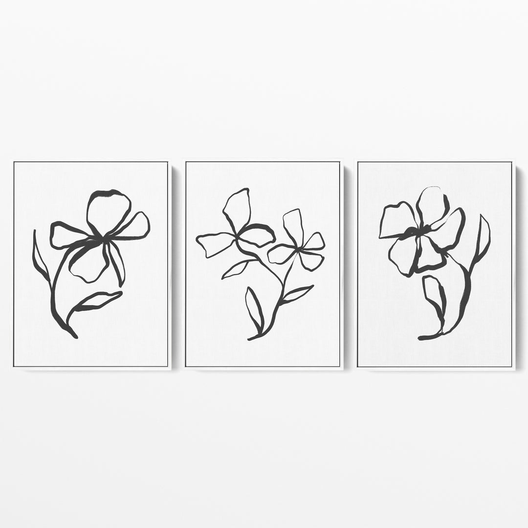 Plant Line Drawings - Set of 3