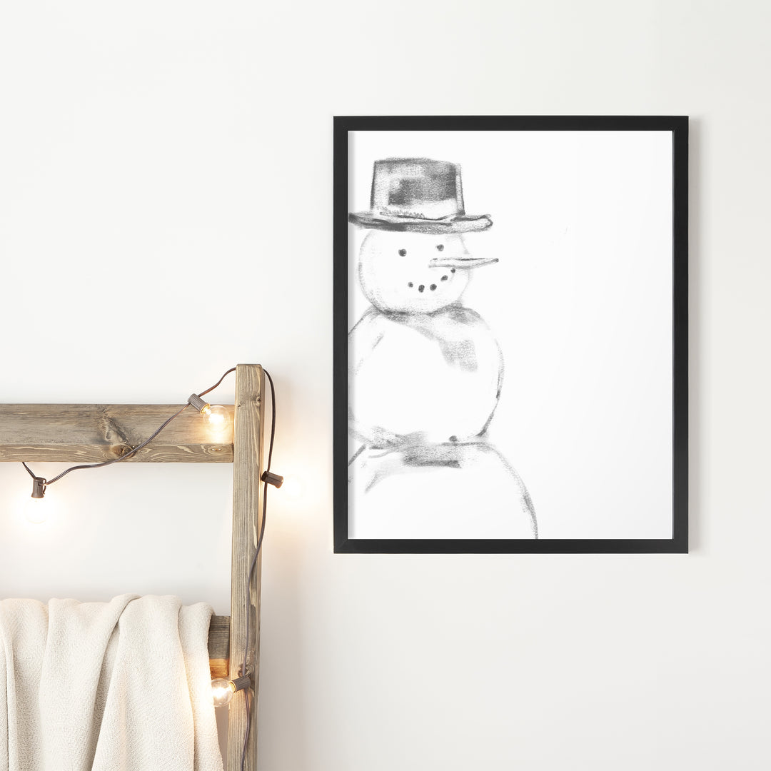 Snowman Illustration  - Art Print or Canvas - Jetty Home