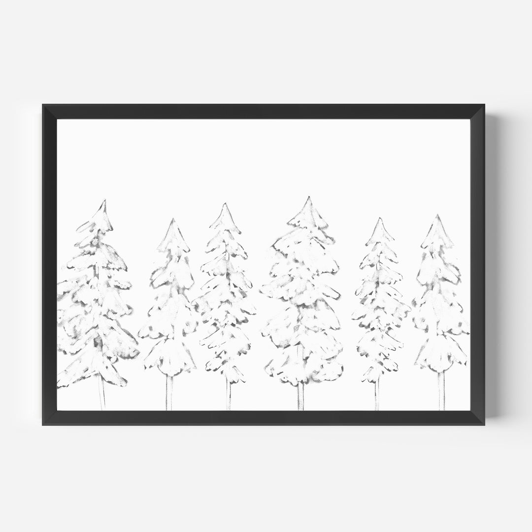 Evergreen Tree Illustration  - Art Print or Canvas - Jetty Home