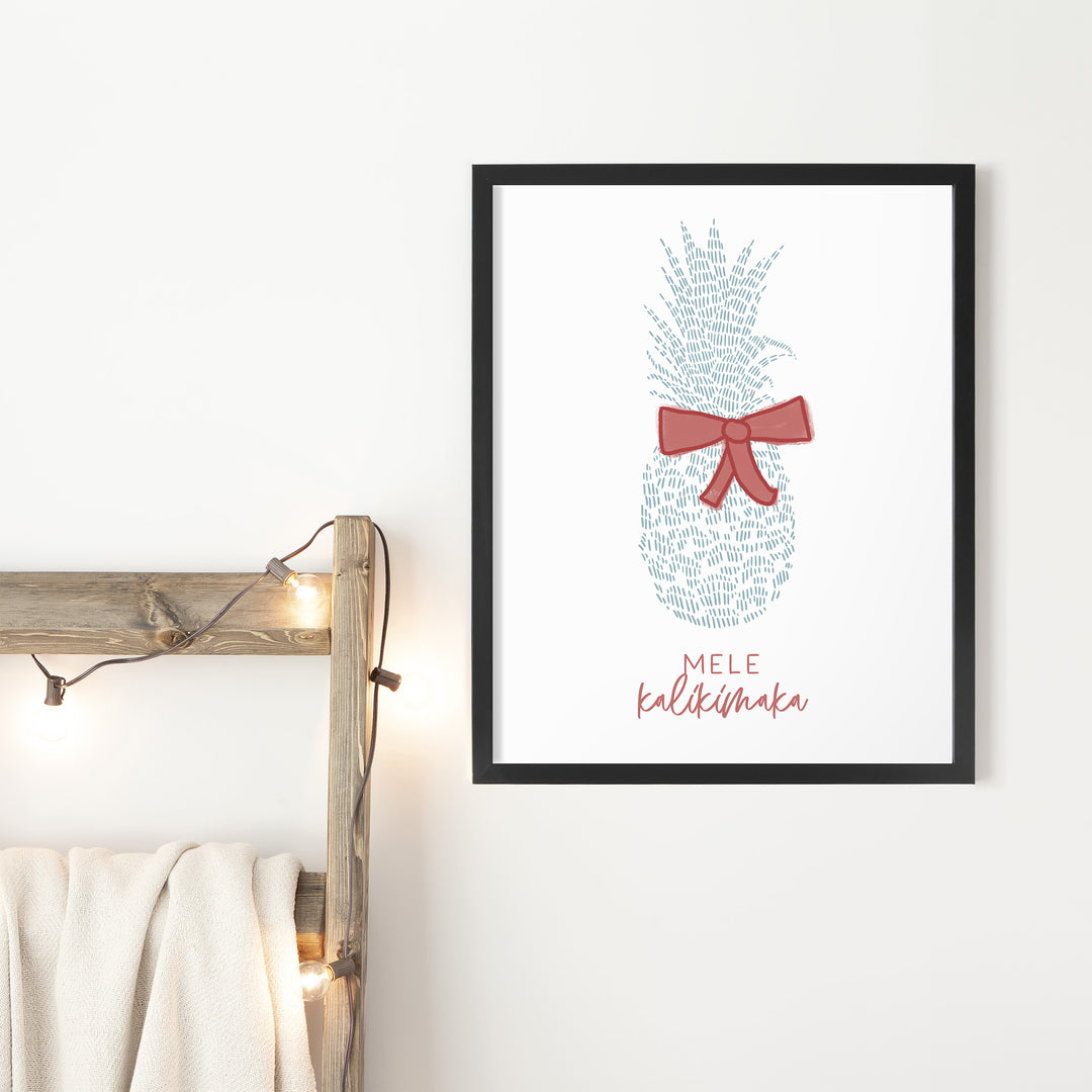Mele Kalikimaka Pineapple  - Art Print or Canvas - Jetty Home