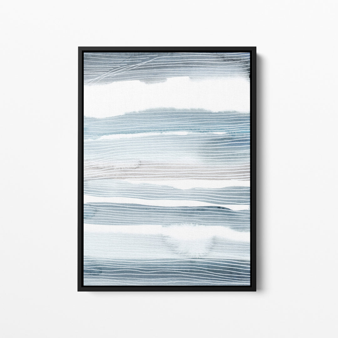 Blue and White Coastal Watercolor  - Art Print or Canvas - Jetty Home