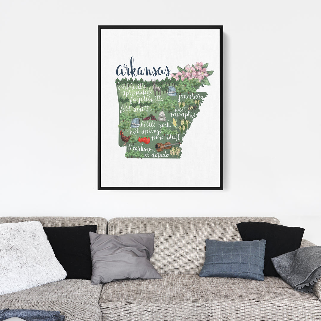 Arkansas  - Art Print or Canvas - Jetty Home