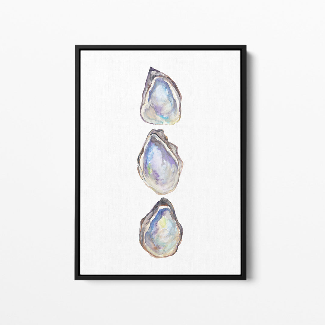 Watercolor Oyster Trio  - Art Print or Canvas - Jetty Home