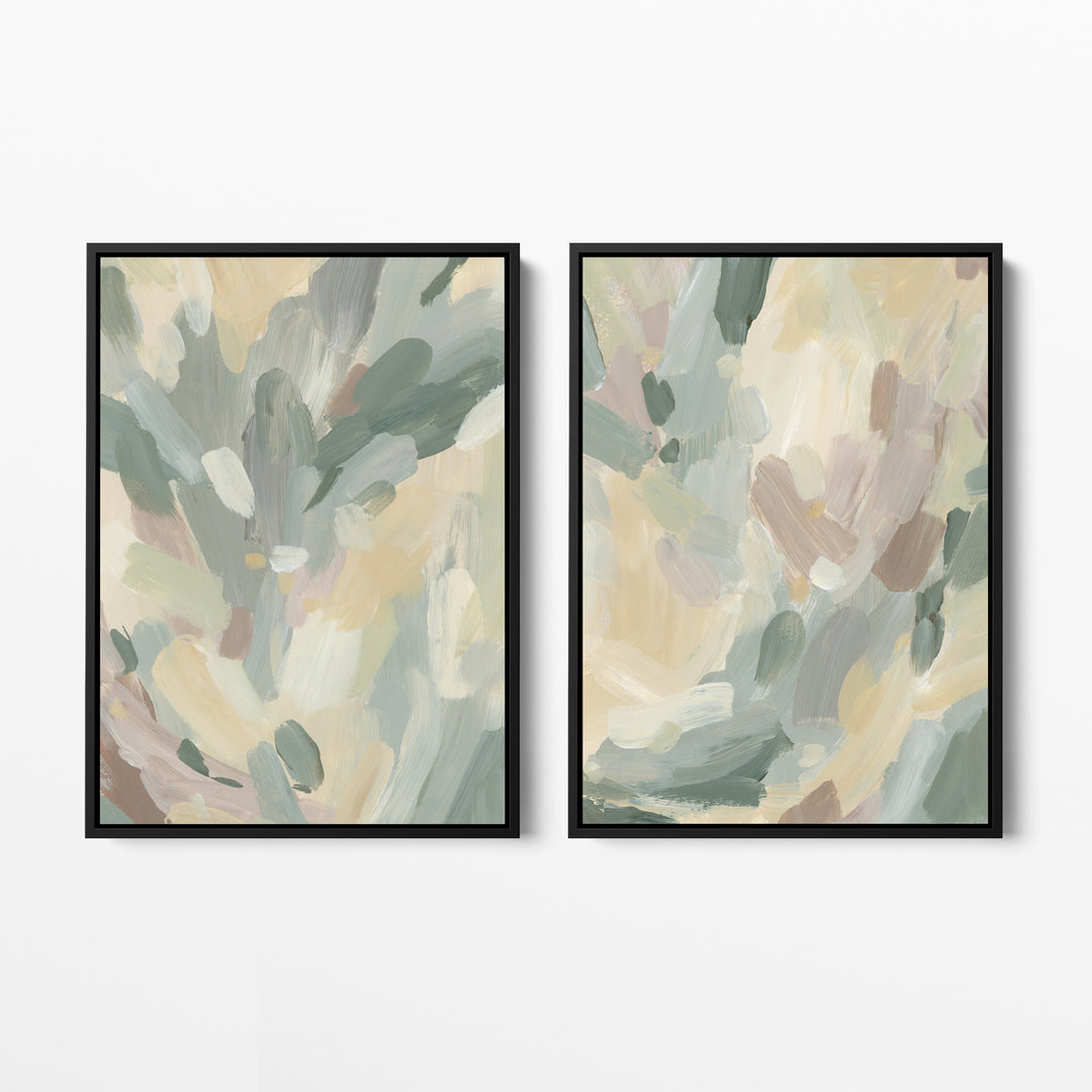 Pastoral Abstract Diptych - Set of 2