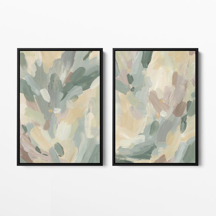 Pastoral Abstract Diptych - Set of 2