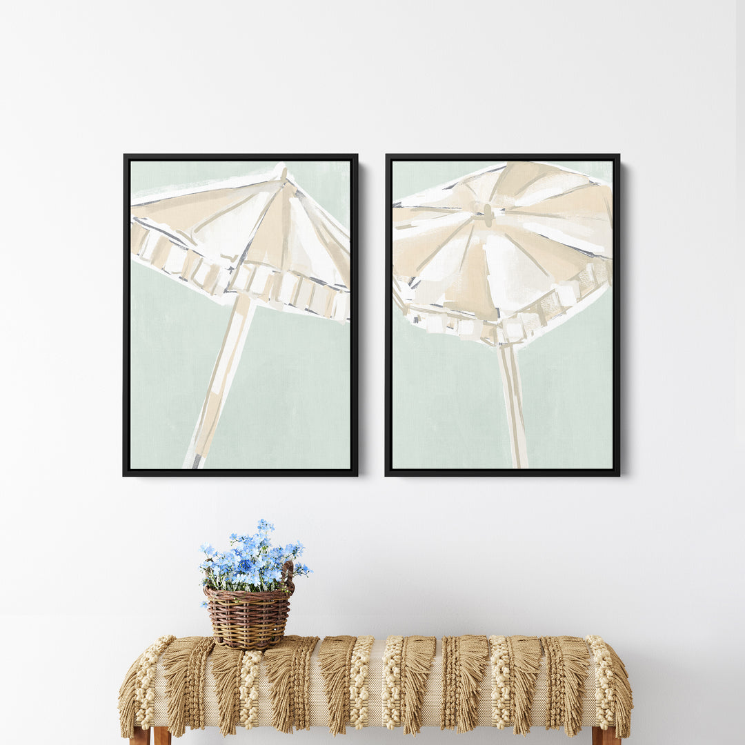 Summer Umbrellas Diptych - Set of 2