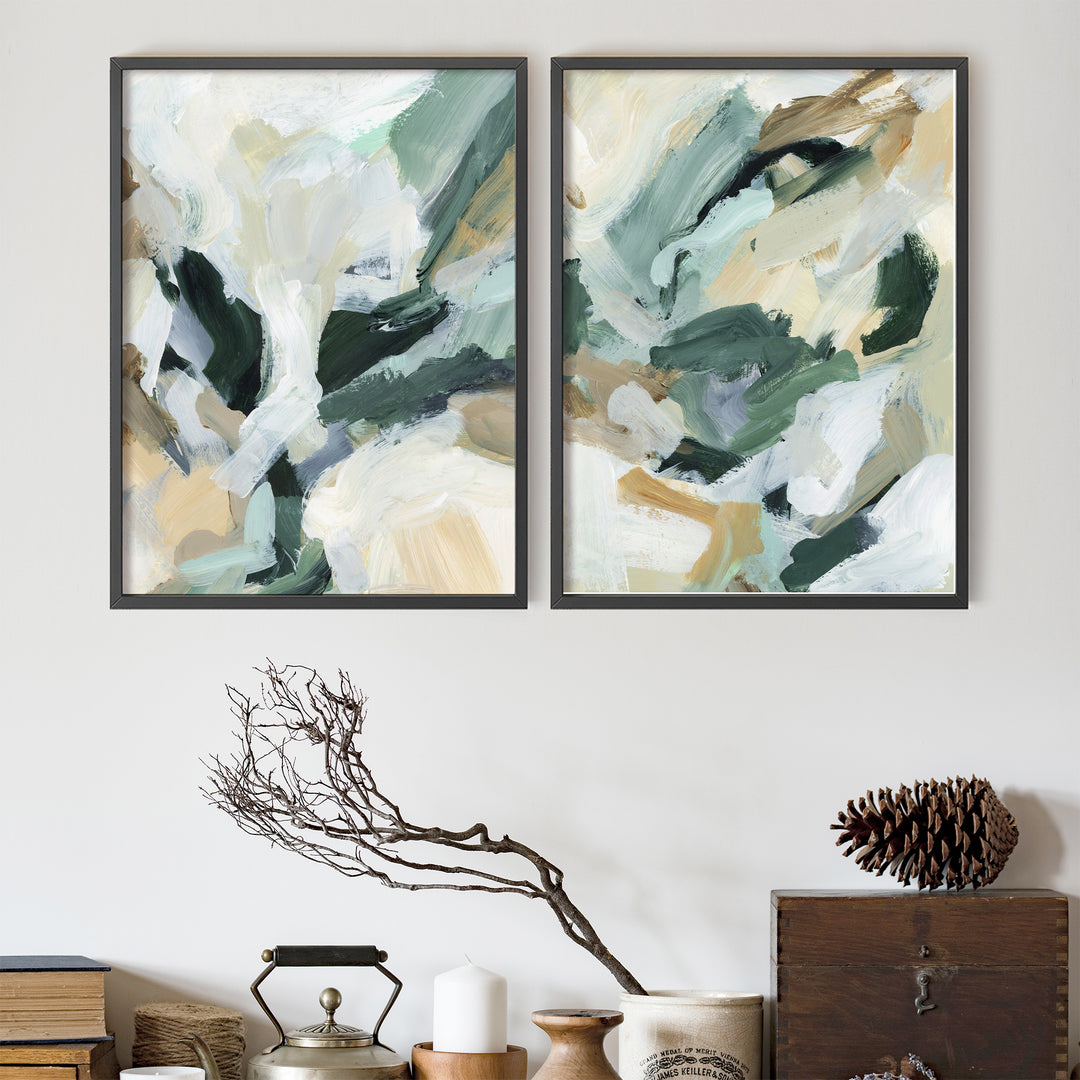 Contemporary Greens - Set of 2