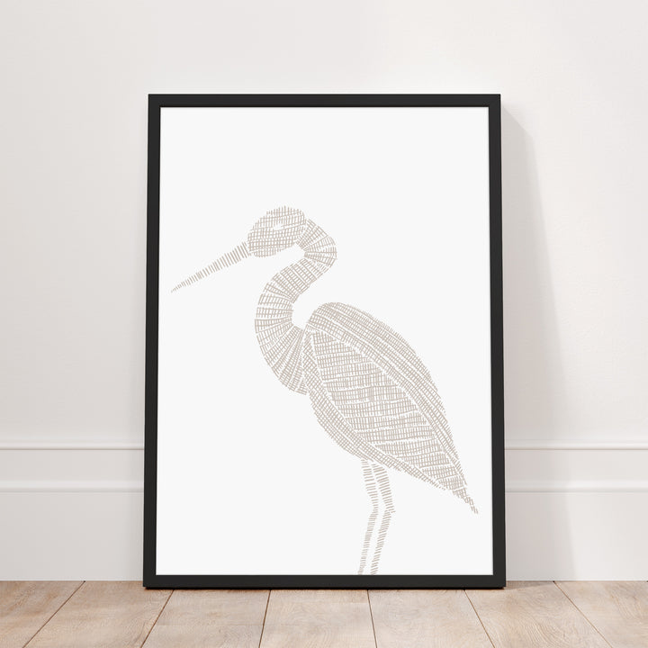 Woven Heron Illustration