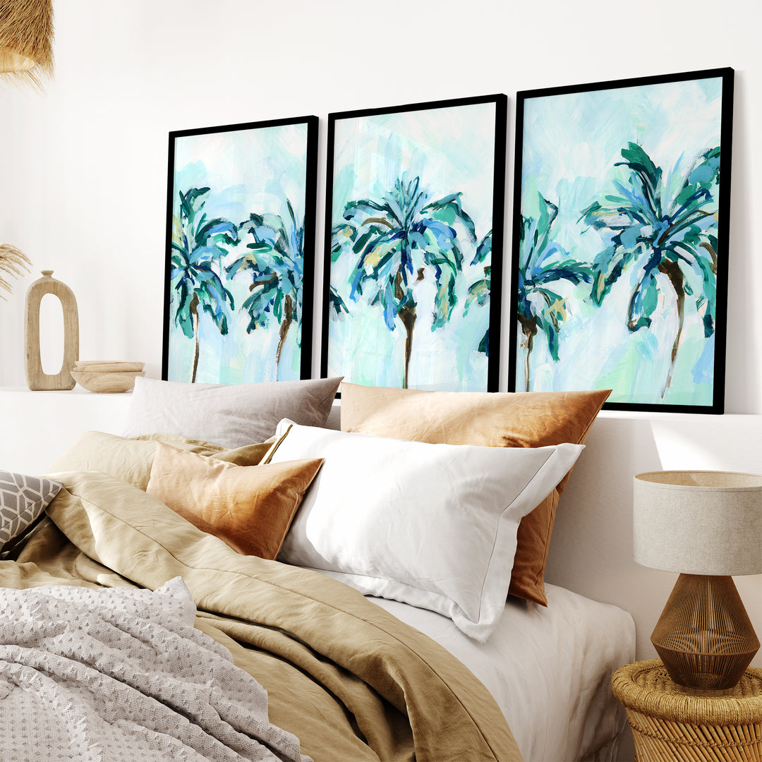 Breezy Island Palms - Set of 3