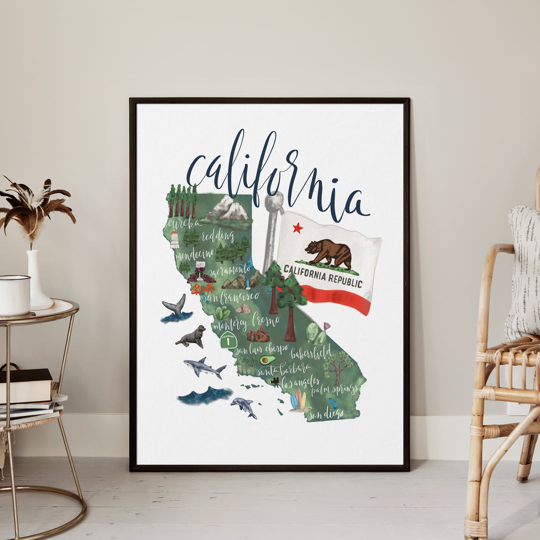 California  - Art Print or Canvas - Jetty Home