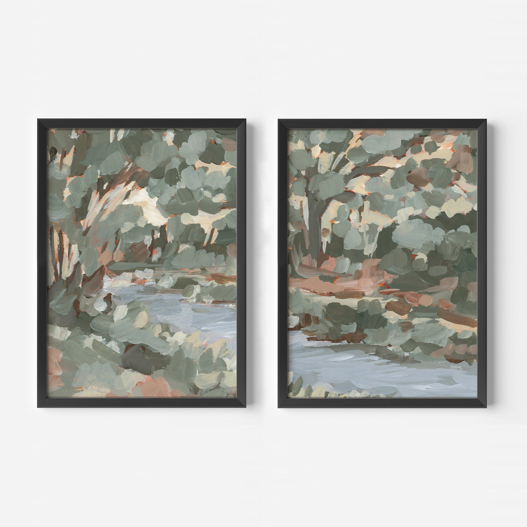 The Woodland Stream Diptych - Set of 2