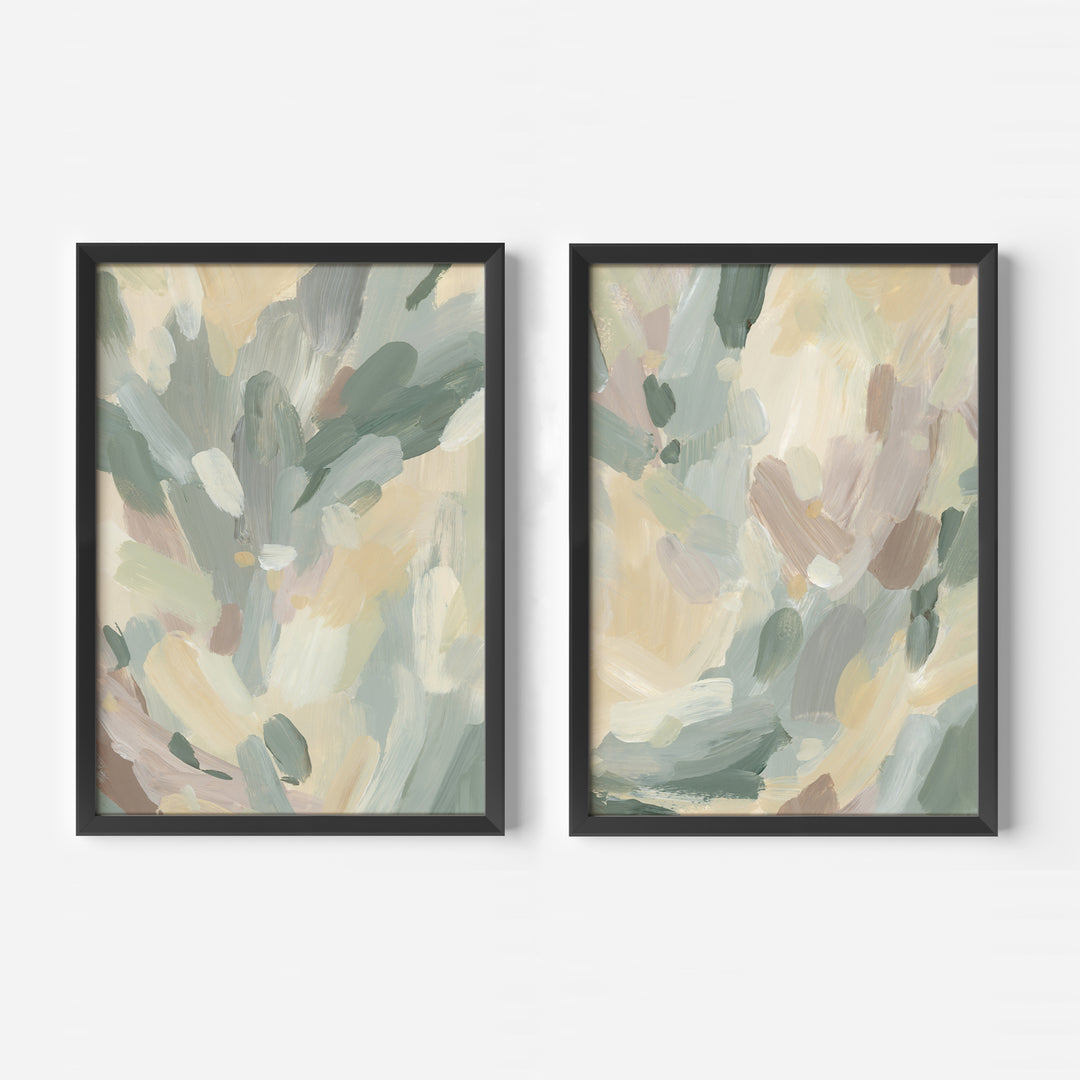 Pastoral Abstract Diptych - Set of 2