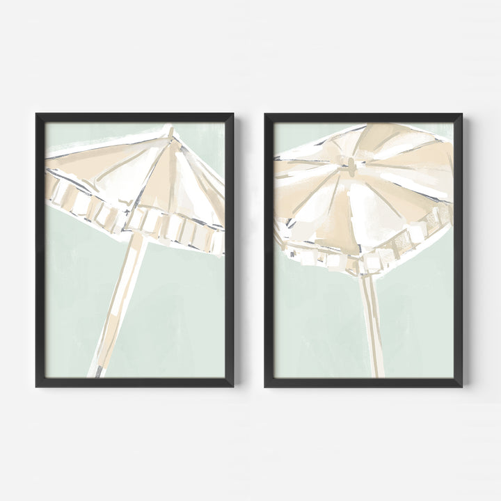 Summer Umbrellas Diptych - Set of 2