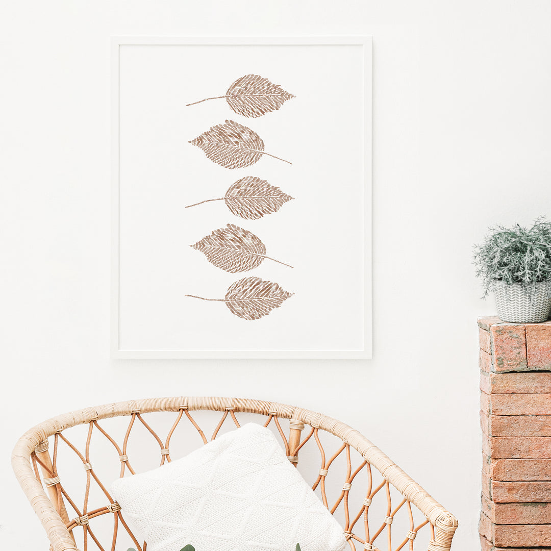 Fall Leaves Botanical Drawing - Jetty Home