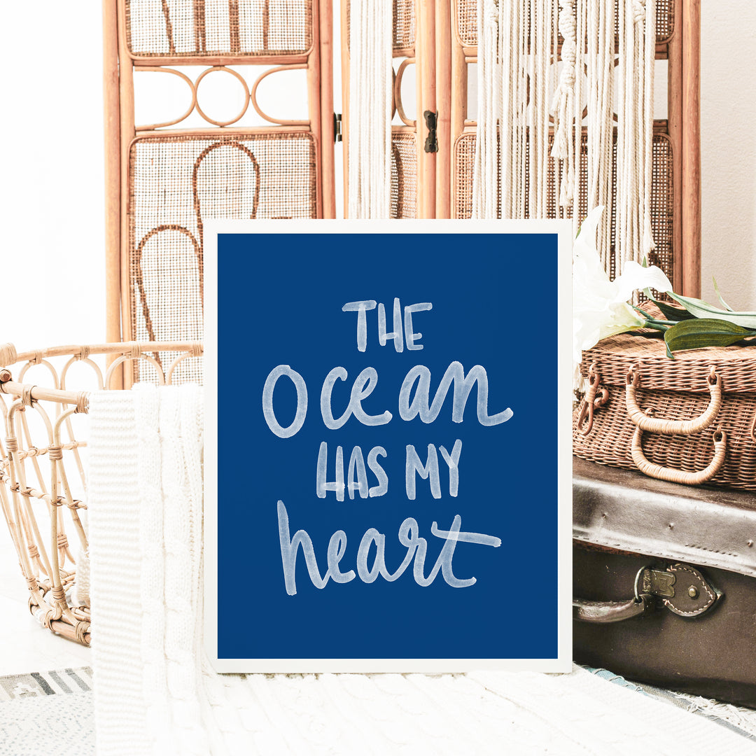 The Ocean Has My Heart - Art Print or Canvas - Jetty Home