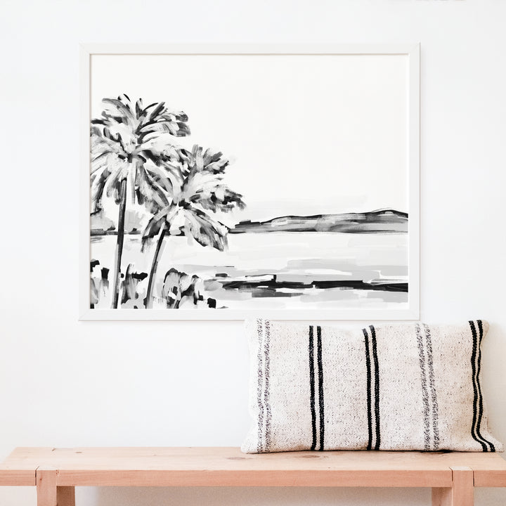 Black & White Haze of the Tropics - Art Print or Canvas - Jetty Home