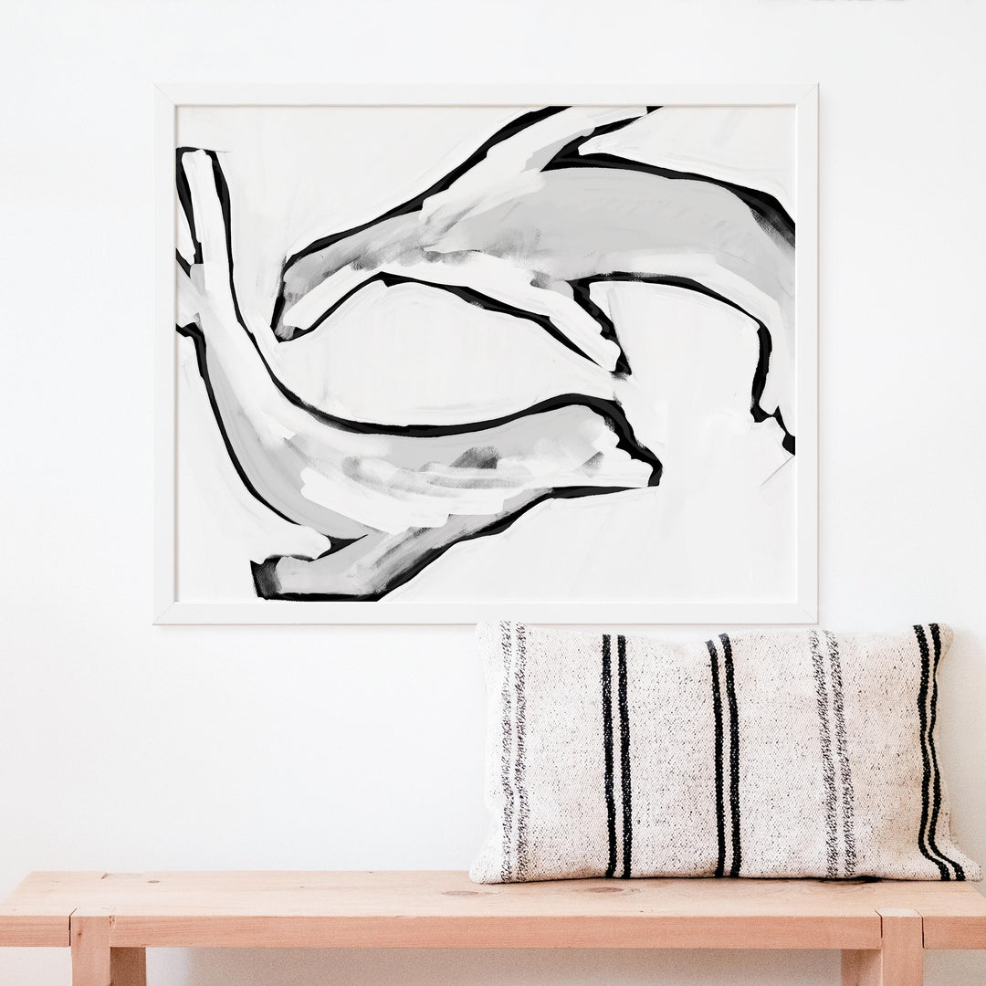 Black & White Sea Lions - Art Print or Canvas - Jetty Home